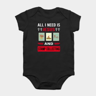 I Need Jesus And Stamp Collecting Stamps Philately Philatelist Baby Bodysuit